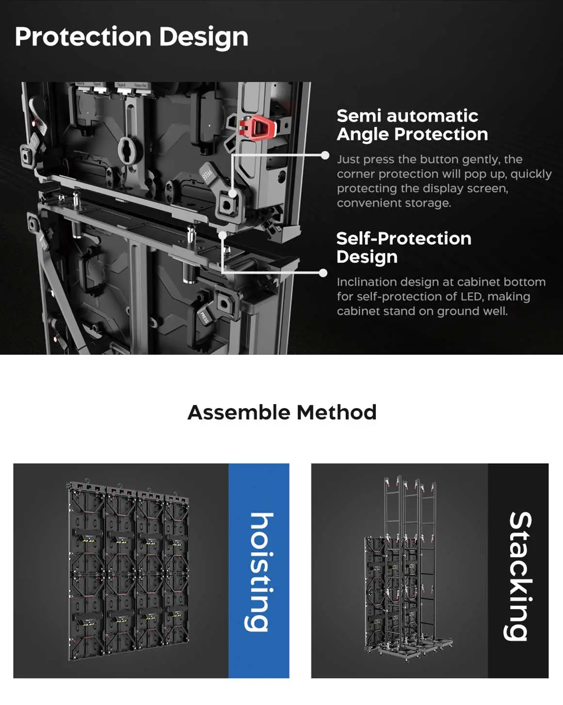 hanging rental P2.6 LED panel