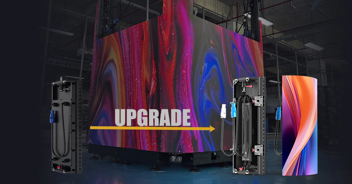 new arc corner LED screen cabinet