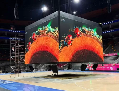 Curved-corner Center-hung LED Display for Basketball Center