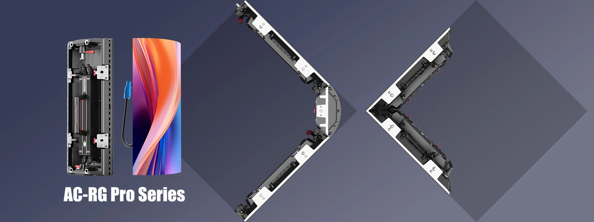 90° acr corner LED display screen