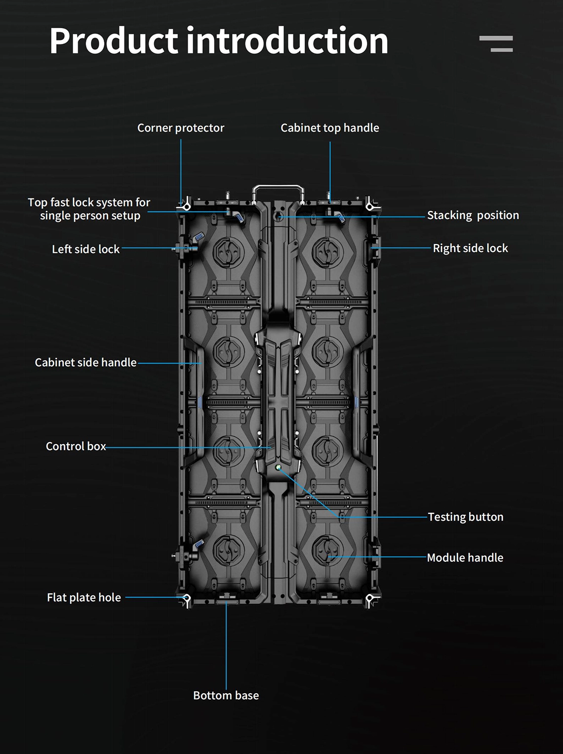 X series LED cabinet feature